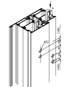 Schüco Aufsatztürband 2tlg. (66-22/32)